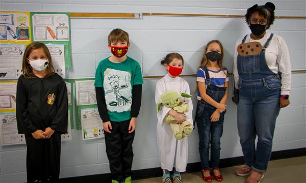 Students dressed as book characters